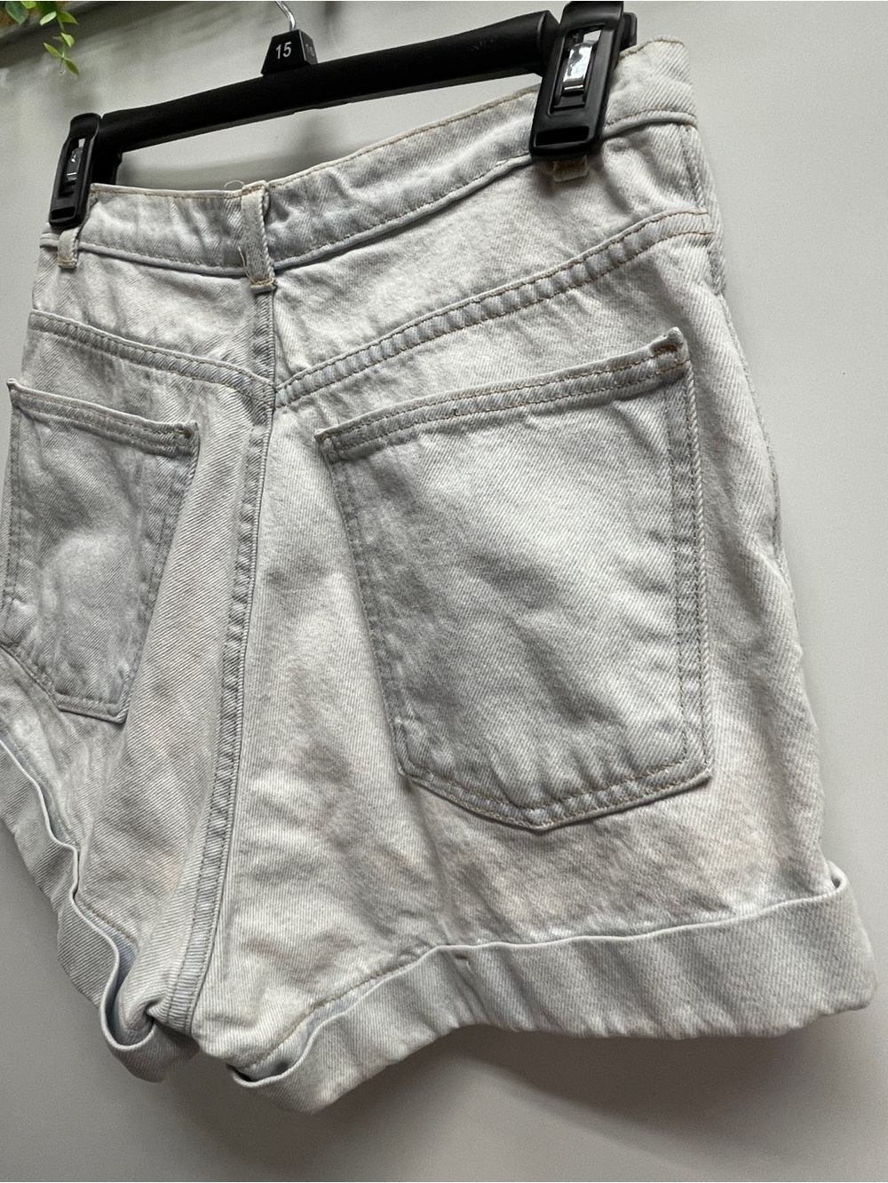 American Apparel Light Blue High-Rise Denim Shorts Size 28 - Picture 5 of 9